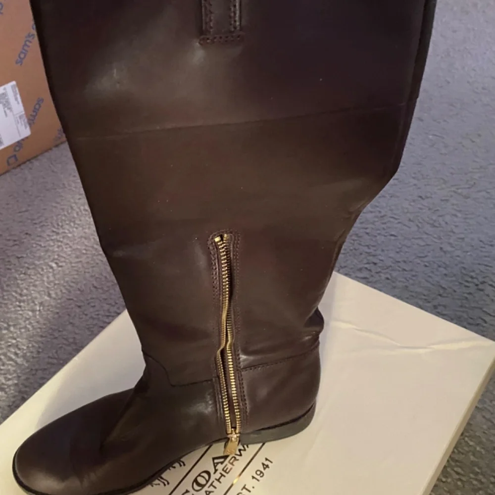Coach Brown Soft Leather Tall Boots - Picture 2 of 7